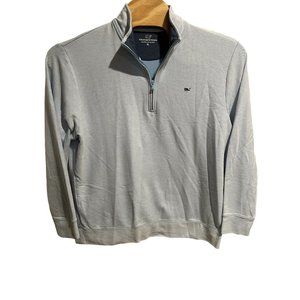 Vineyard Vines Mens Light Blue‎ 1/4 Zip Pullover Sweatshirt Size XL